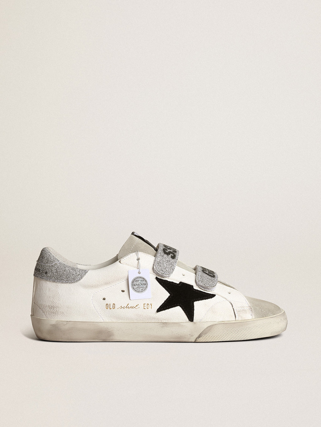 Old School with suede star and Swarovski crystal straps| Golden Goose
