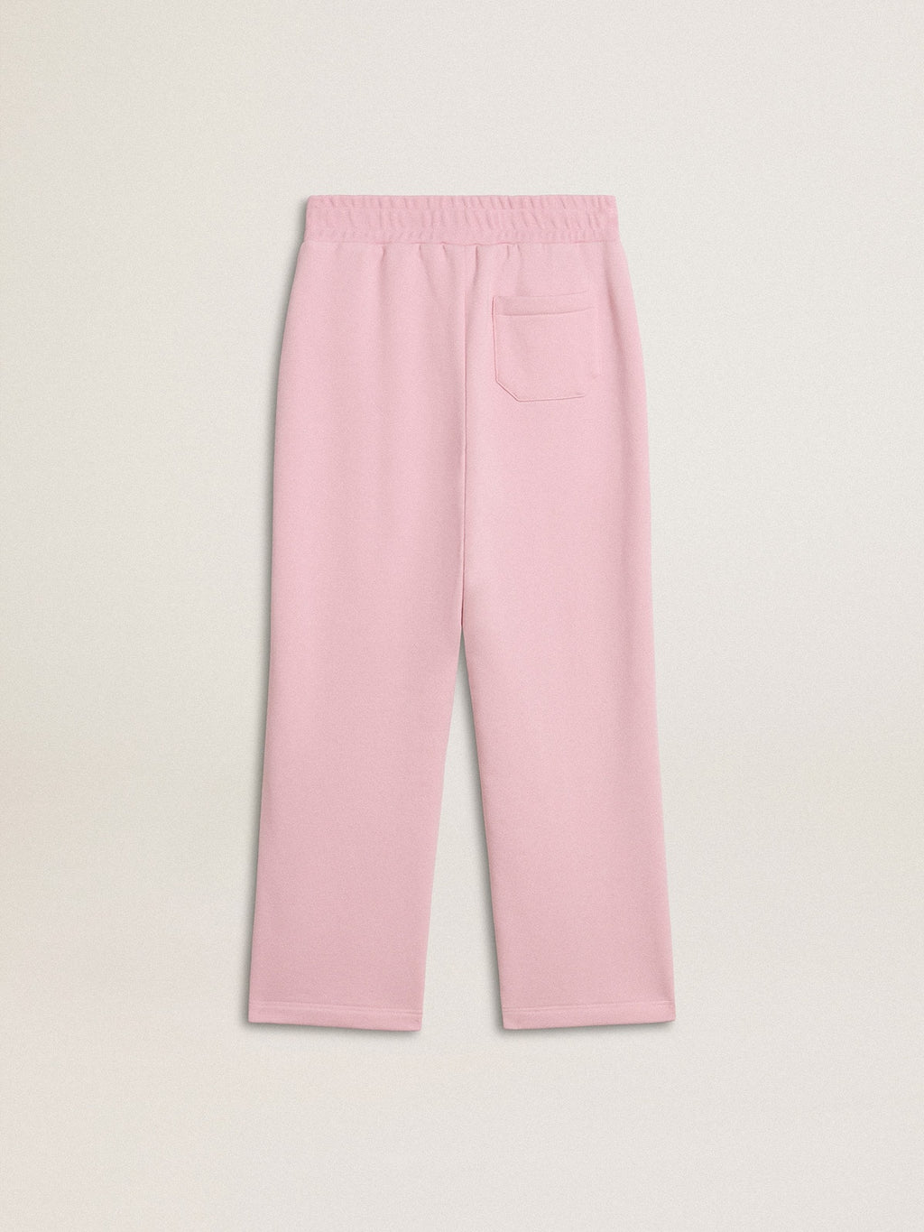 Pink joggers with glitter star on the front| Golden Goose