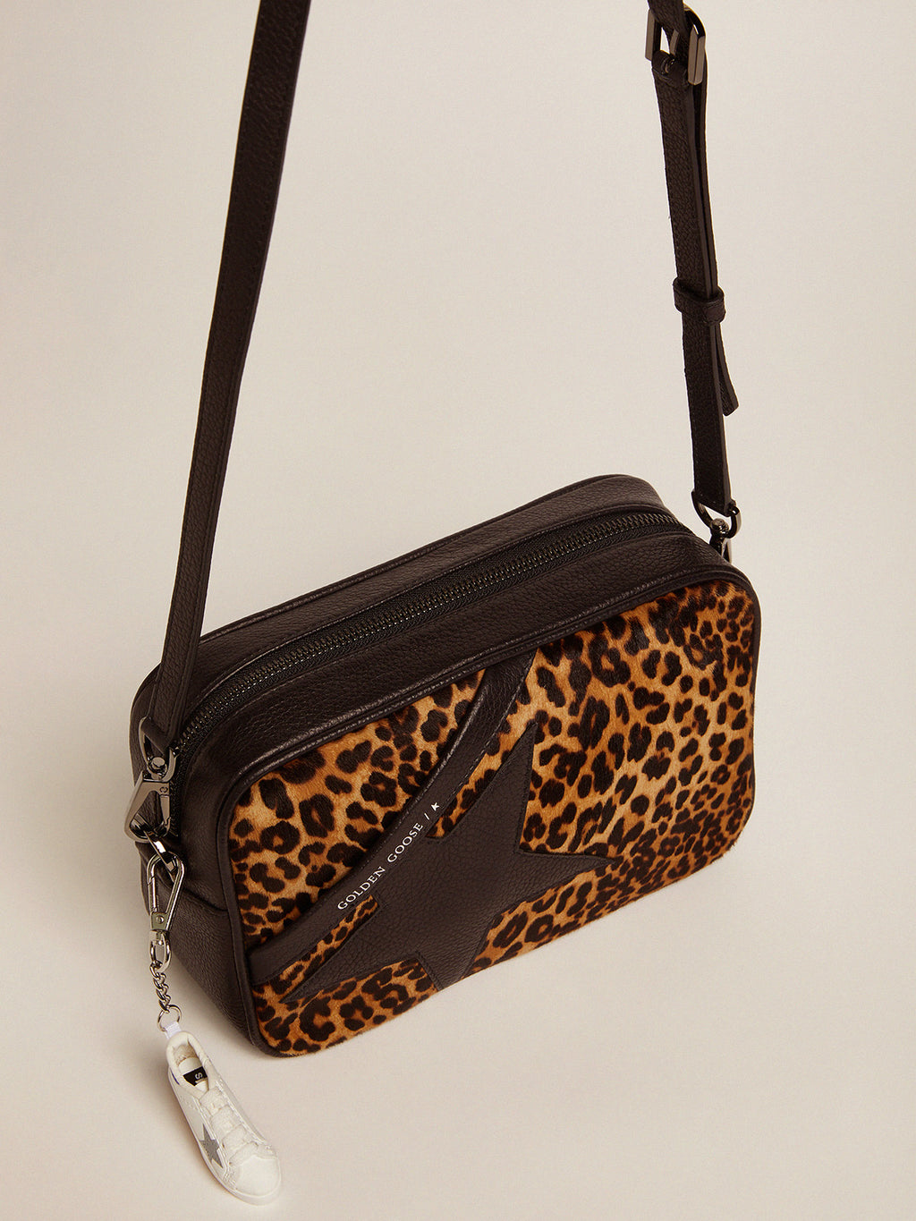Women's Star Bag in leopard print pony skin| Golden Goose