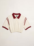Exclusive HAUS of Dreamers t-shirt polo in aged white| Golden Goose
