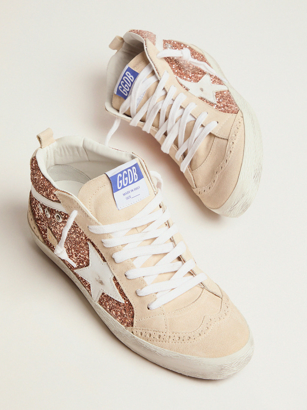 Women's Mid Star with gold glitter| Golden Goose