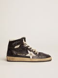 Men's Sky-Star in black nappa with white star| Golden Goose