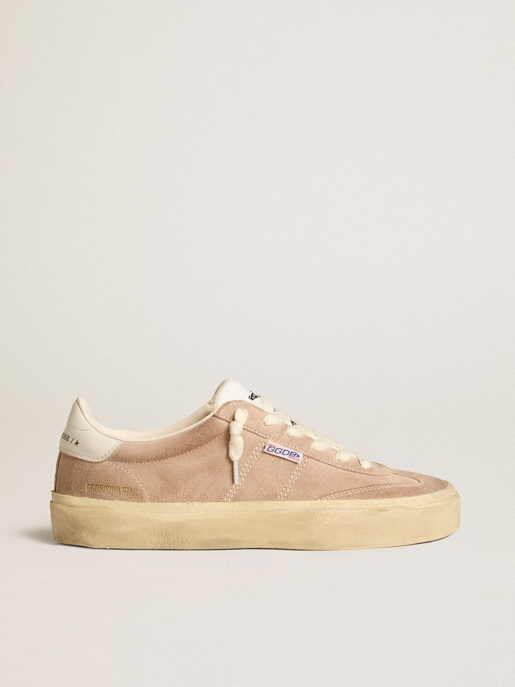 Soul Star in pink suede with milk-white leather heel tab| Golden Goose