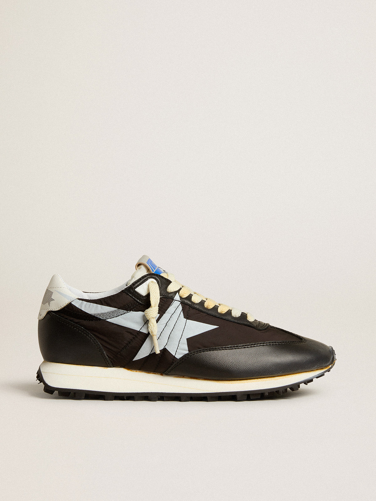 Men's Marathon with black nylon upper and white star| Golden Goose