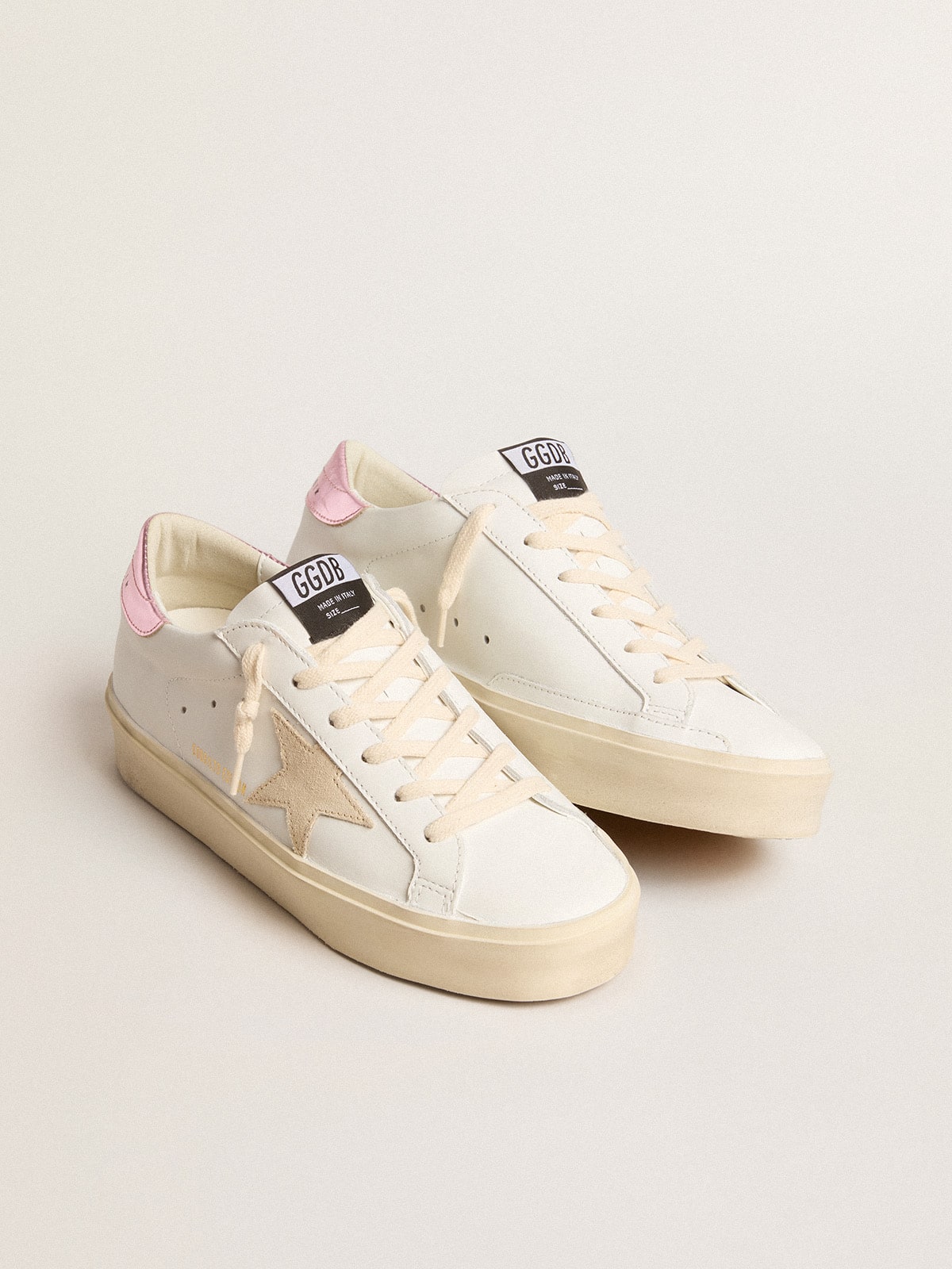 Women's Hi Star LTD with pearl suede star and metallic leather heel tab| Golden Goose