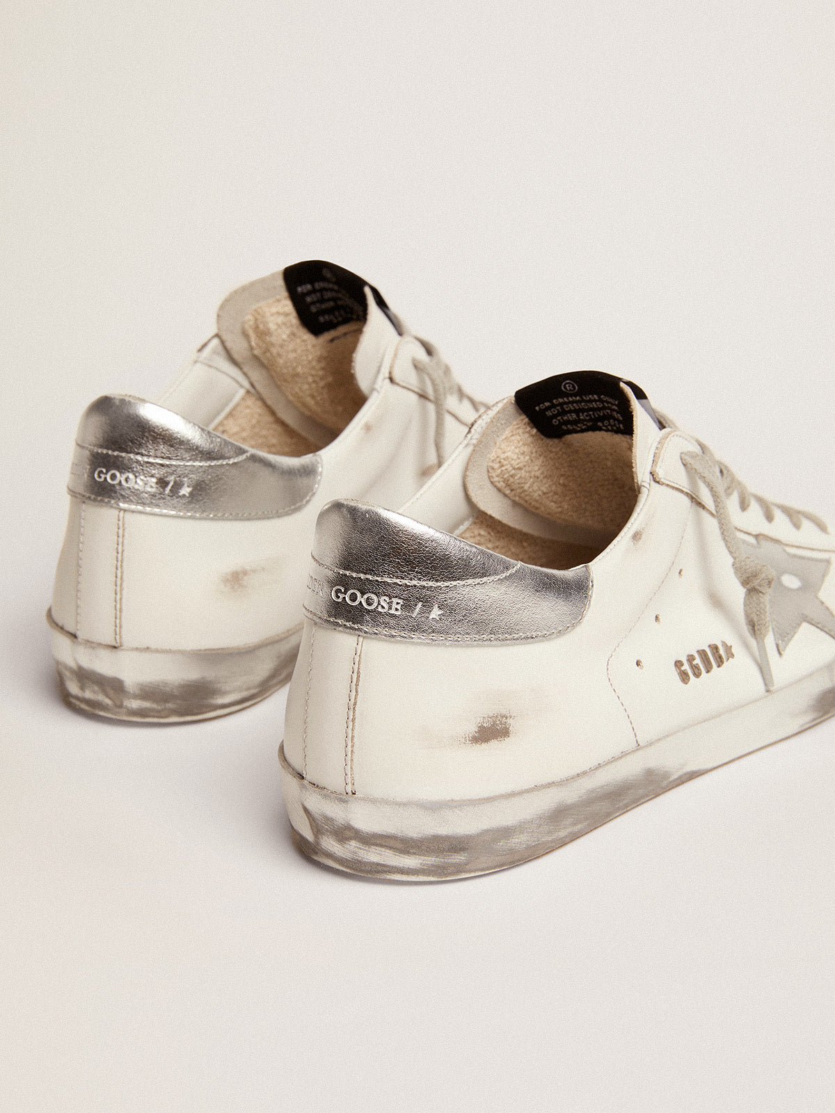 Men's Super-Star with glitter star and heel tab| Golden Goose