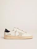 Men's Stardan with star in ice-gray suede and blue-navy heel tab| Golden Goose