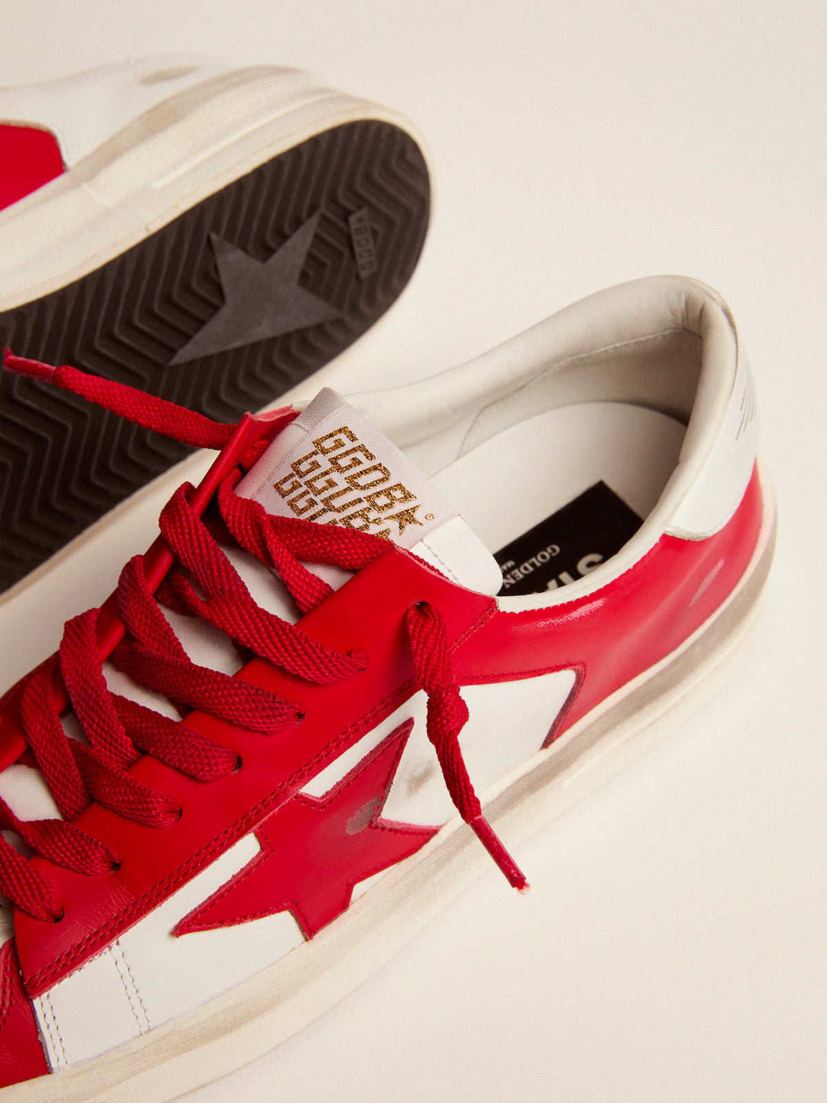 Men's Stardan in white and red leather| Golden Goose
