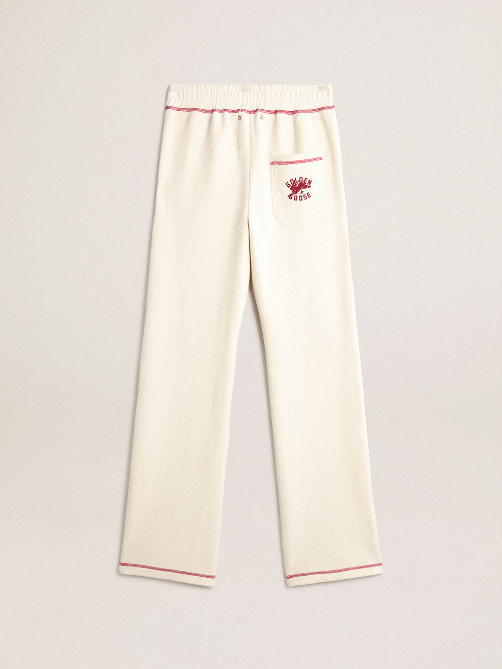Women's heritage white joggers with CNY logo| Golden Goose