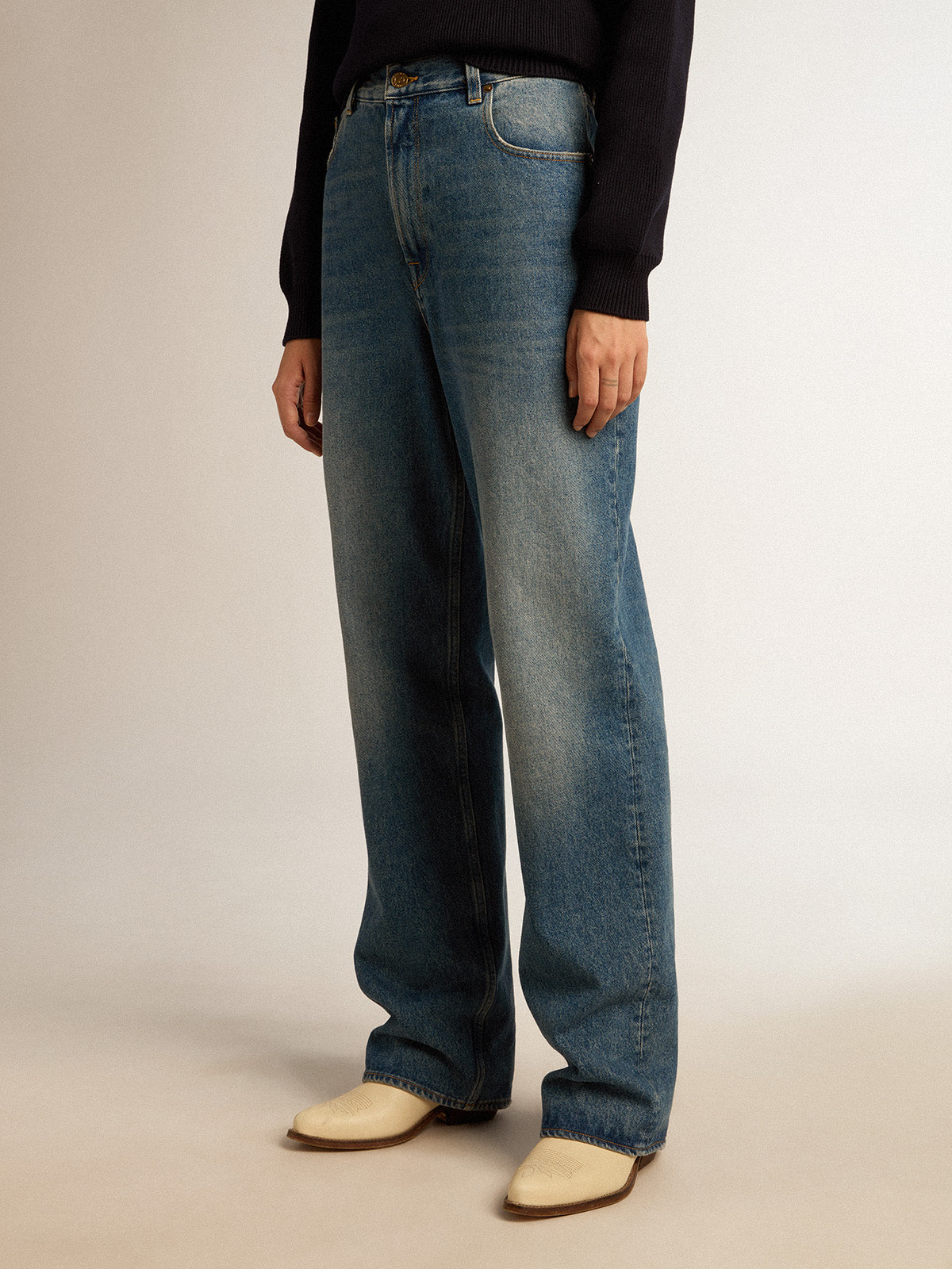Women's jeans with medium wash| Golden Goose