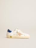 Young Super-Star in nappa leather with a beige star and blue heel tab| Golden Goose