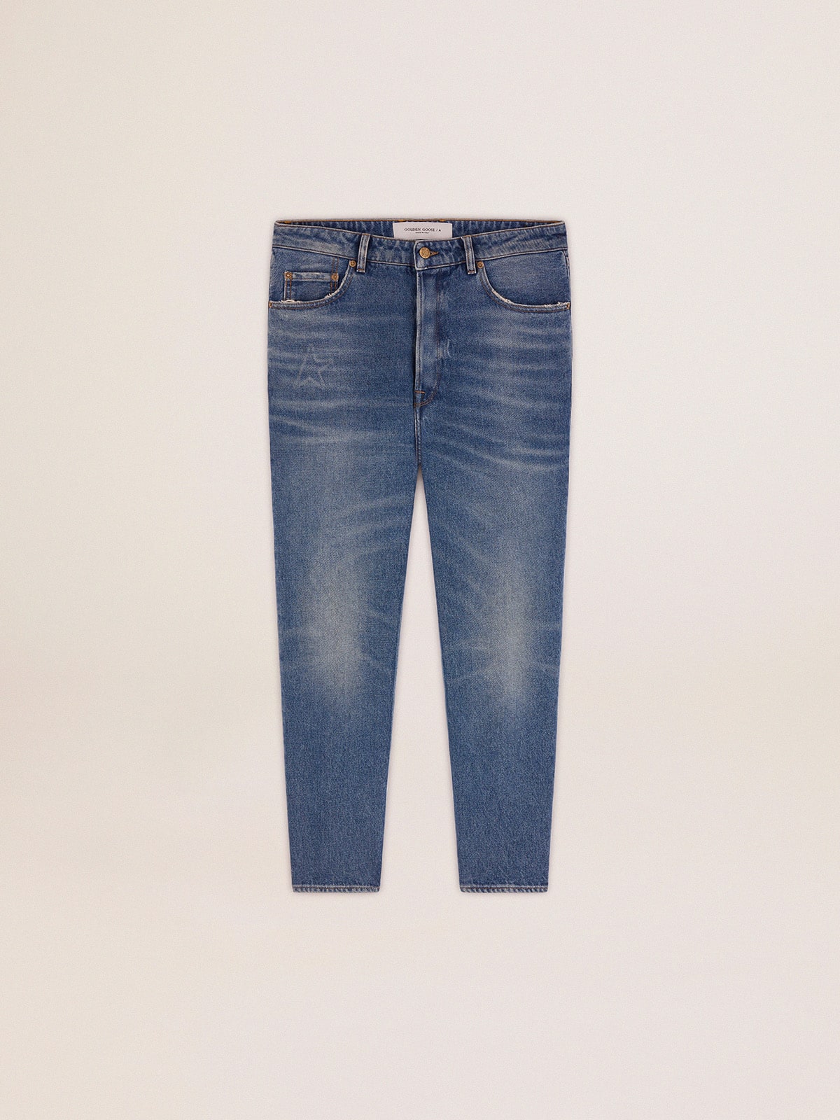 Men's slim fit jeans with medium wash| Golden Goose