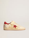 Men's Ball Star LAB in nappa and PVC with red suede star and heel tab| Golden Goose