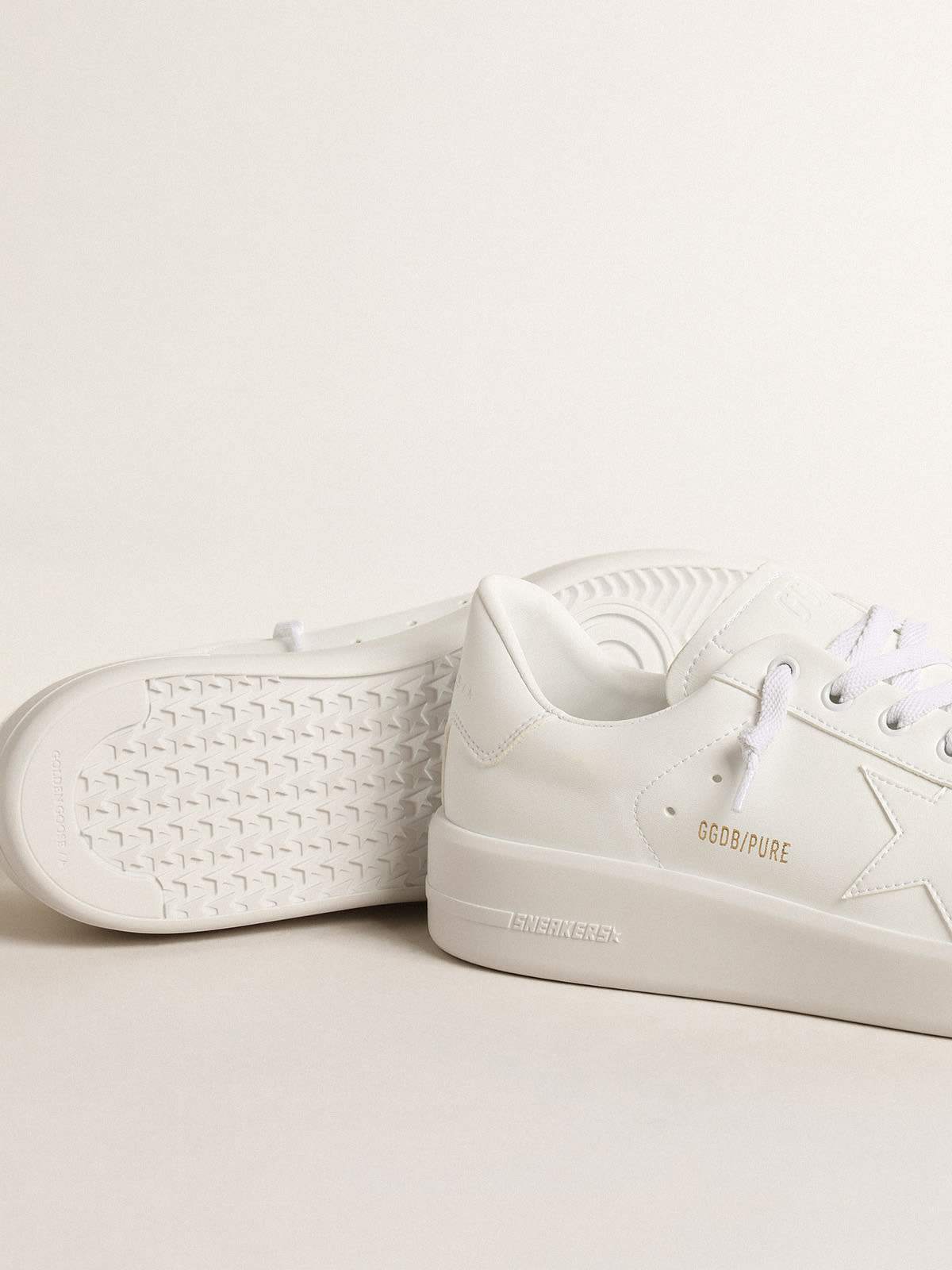Women's bio-based Purestar with white star and heel tab| Golden Goose