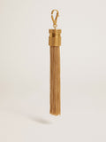 Tassel-shaped charm in antique gold-colored brass| Golden Goose