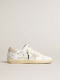 Women's Super-Star LTD CNY in white leather with lettering on the upper