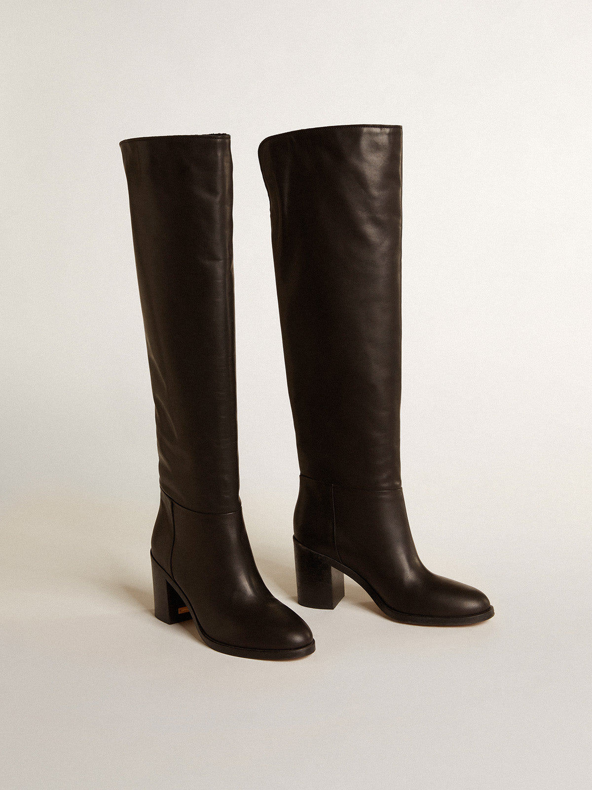 Vivienne knee-high boots in black leather| Golden Goose