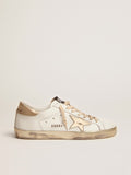 Men's Super-Star with gold sparkle foxing and lettering| Golden Goose