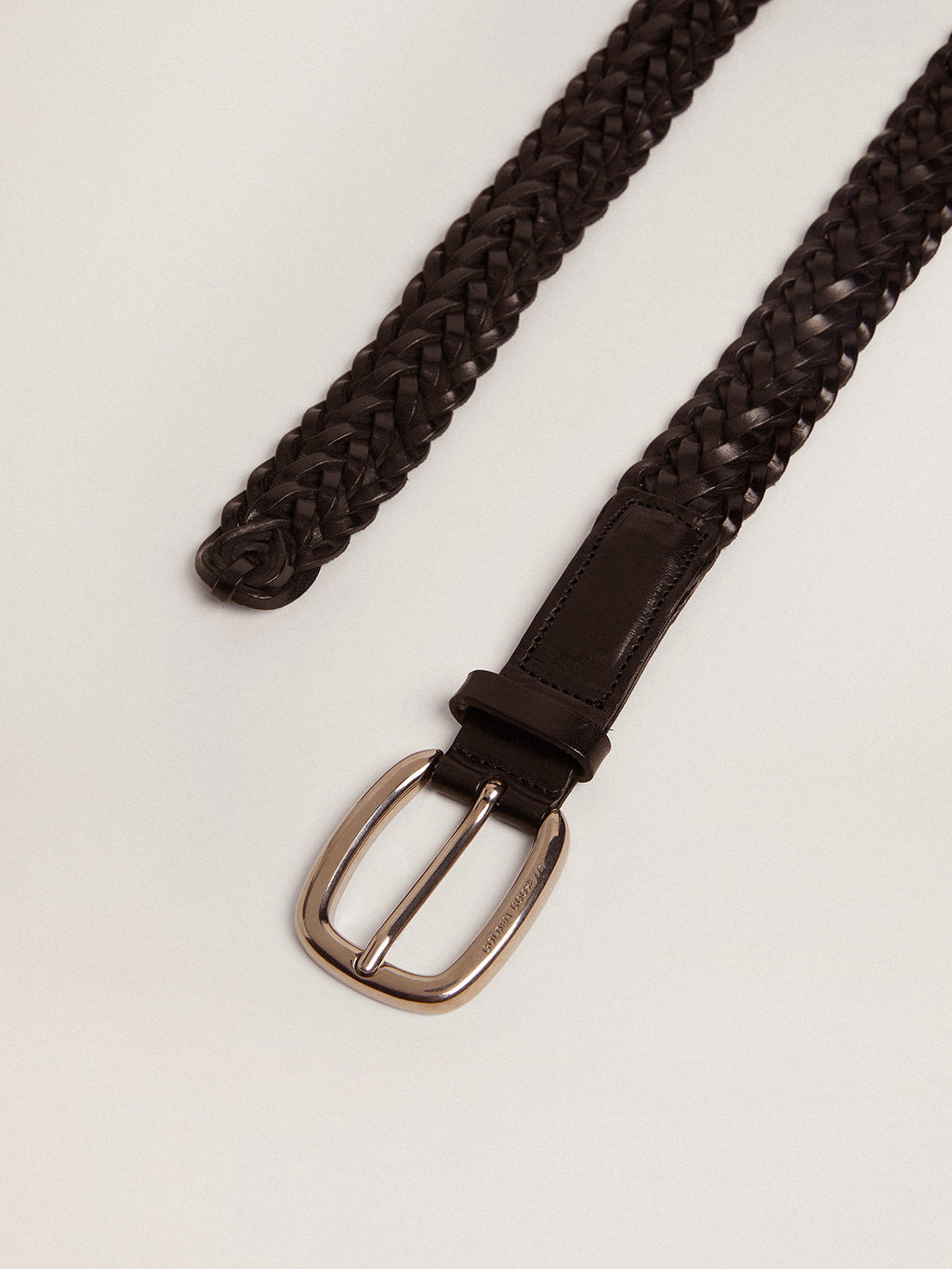 Women's black leather belt| Golden Goose