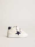 June Junior in nappa with dark blue suede star and heel tab| Golden Goose