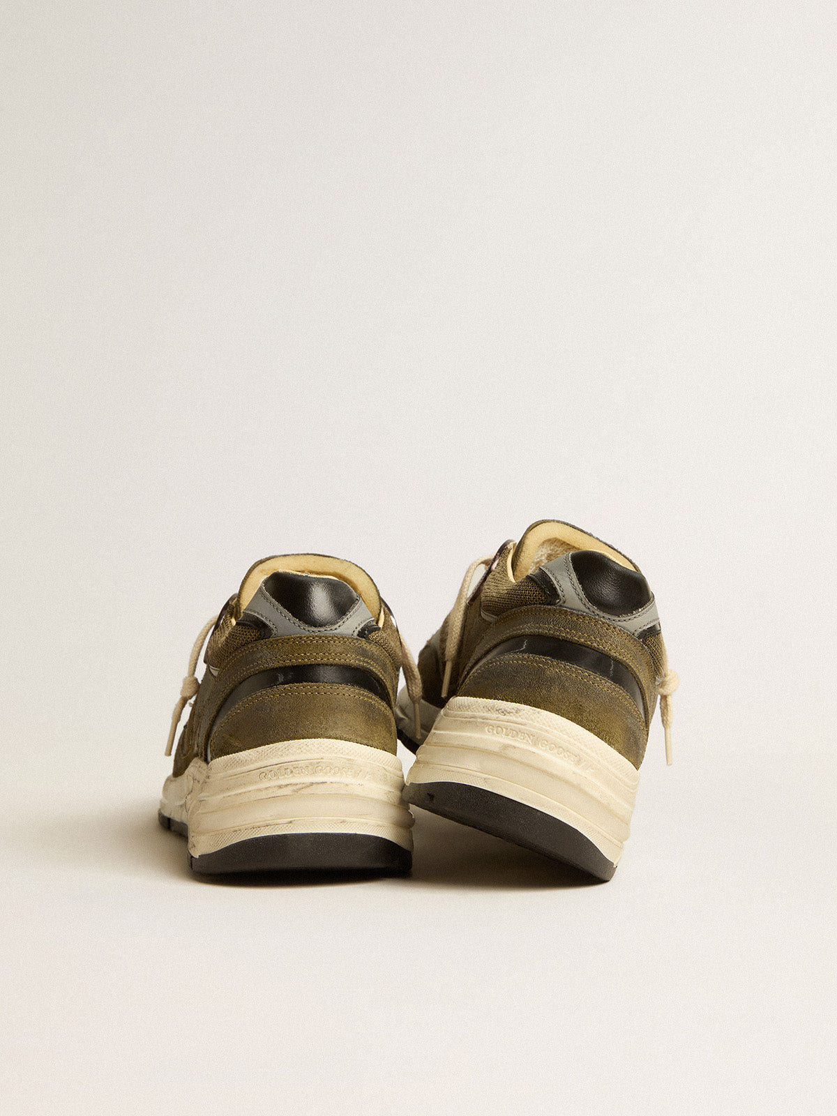 Men's Dad-Star in suede and mesh with black leather star and heel tab| Golden Goose