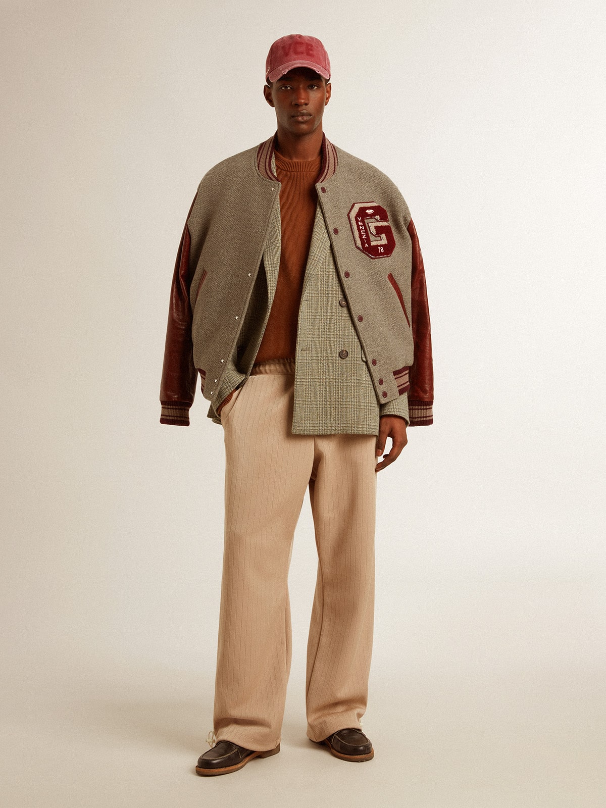 Men's crew-neck sweater with logo on the back| Golden Goose