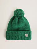 Journey Collection green wool beanie with pompom| Golden Goose