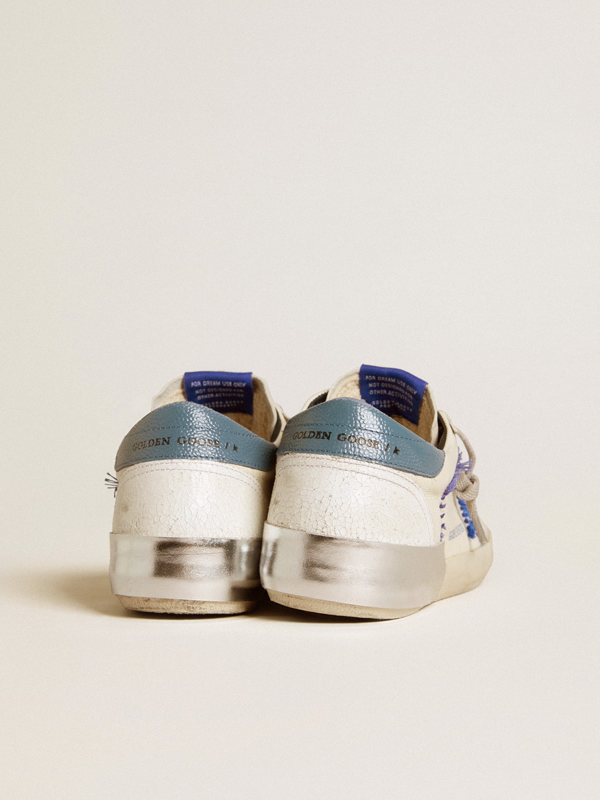 Women's Super-Star LTD in nappa with embroidered star and leather heel tab| Golden Goose