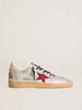 Ball Star in metallic suede with suede star and leather heel tab| Golden Goose