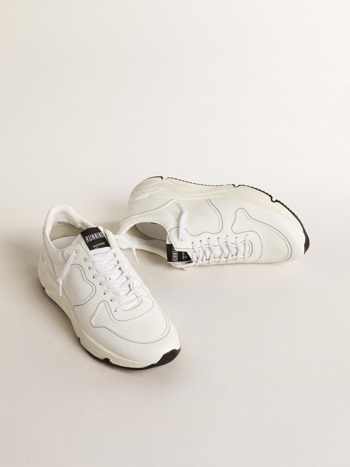 Men's bio-based Running Sole with white star and heel tab| Golden Goose