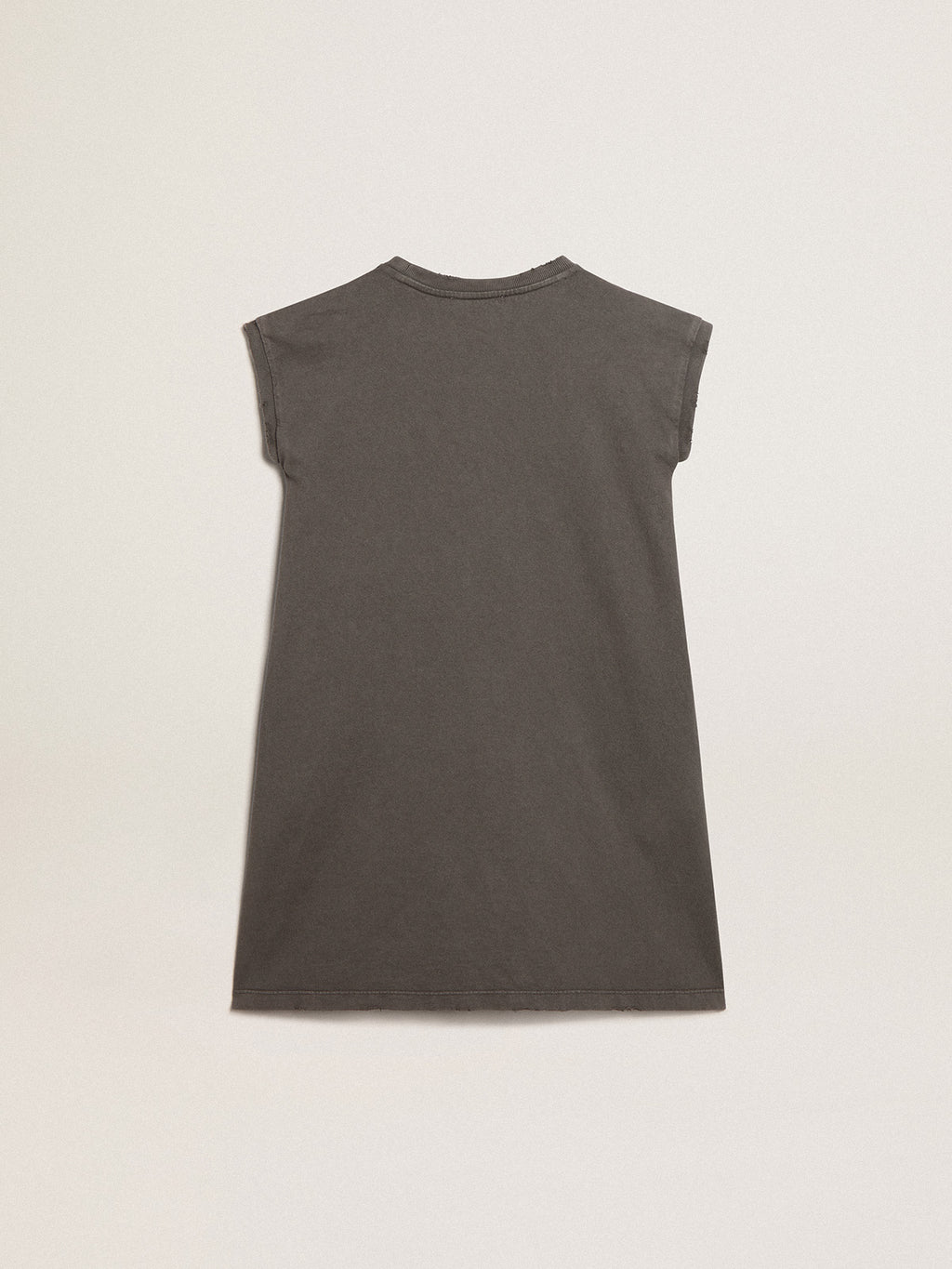 Gray mini dress with Golden lettering in crystals| Golden Goose