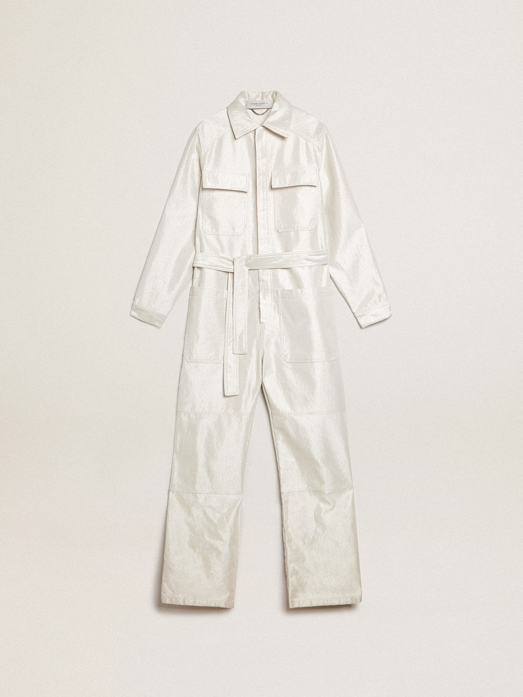 Golden white denim jumpsuit| Golden Goose