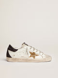 Women's Super-Star LTD with gold star and black glitter heel tab| Golden Goose