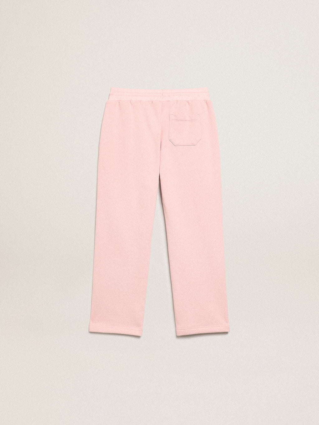 Pink joggers with glitter star on the front| Golden Goose