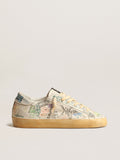 Super-Star in white nappa with all-over multicolor graffiti| Golden Goose