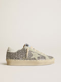 Hi Star in silver glitter with suede star and white heel tab| Golden Goose