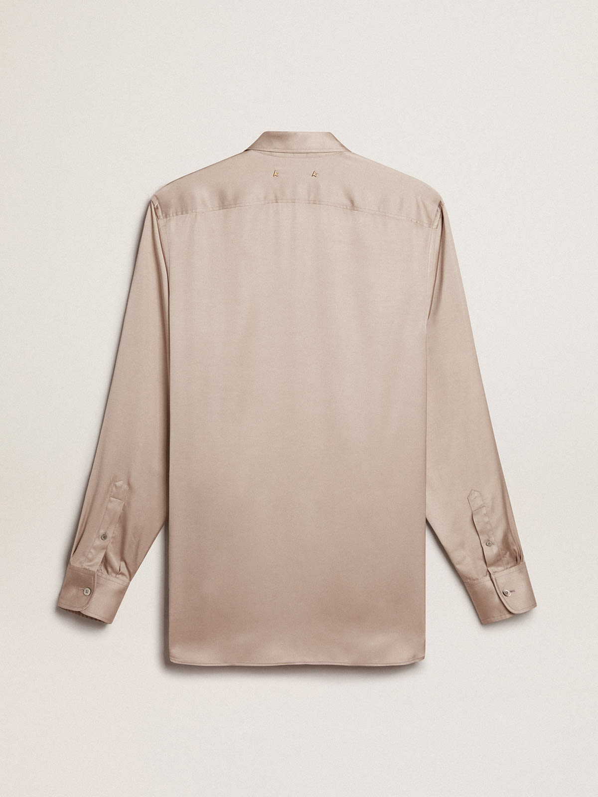 Boyfriend shirt in powder-pink viscose| Golden Goose
