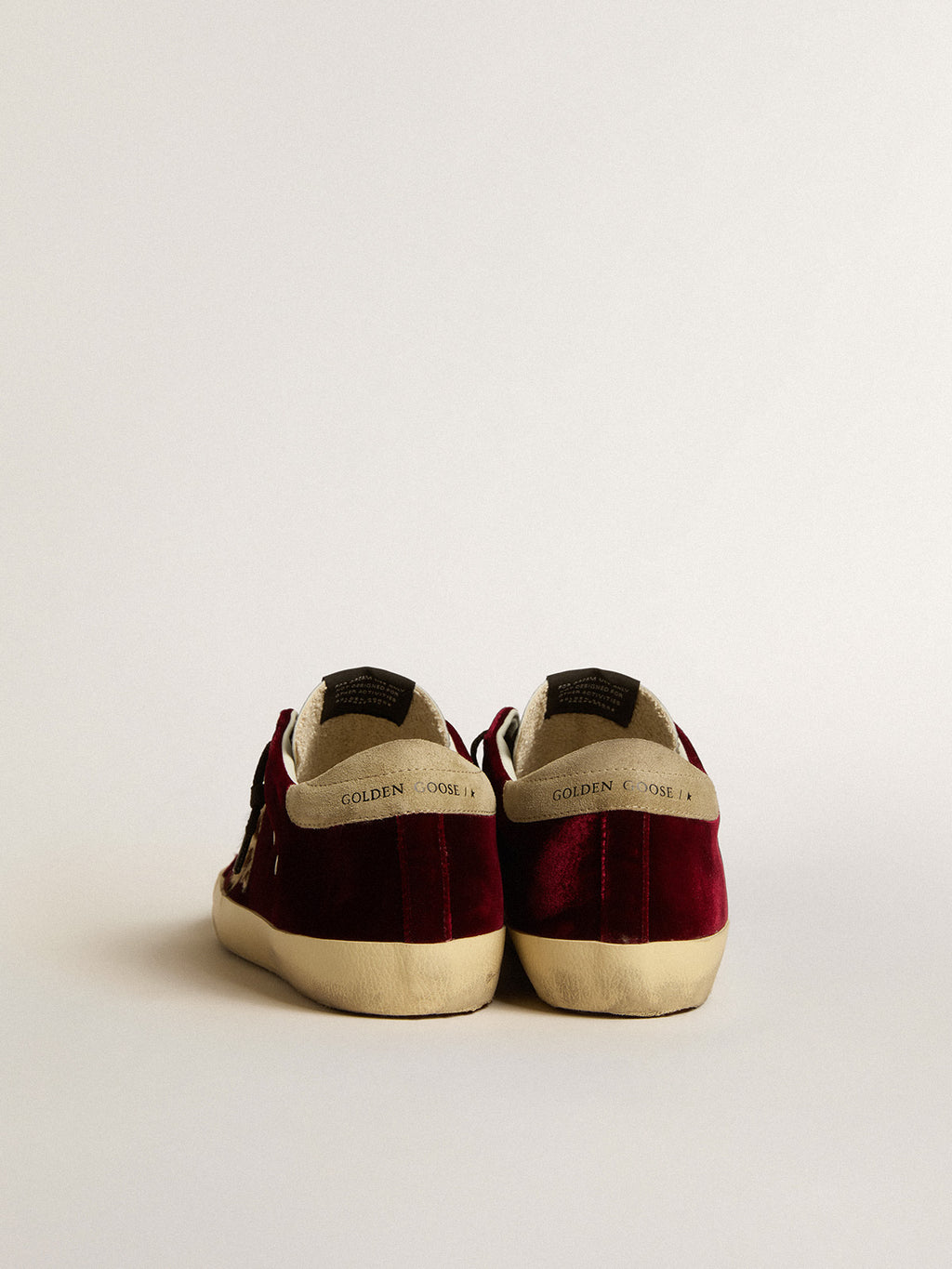 Super-Star LTD in velvet with pony skin star and glitter tongue| Golden Goose