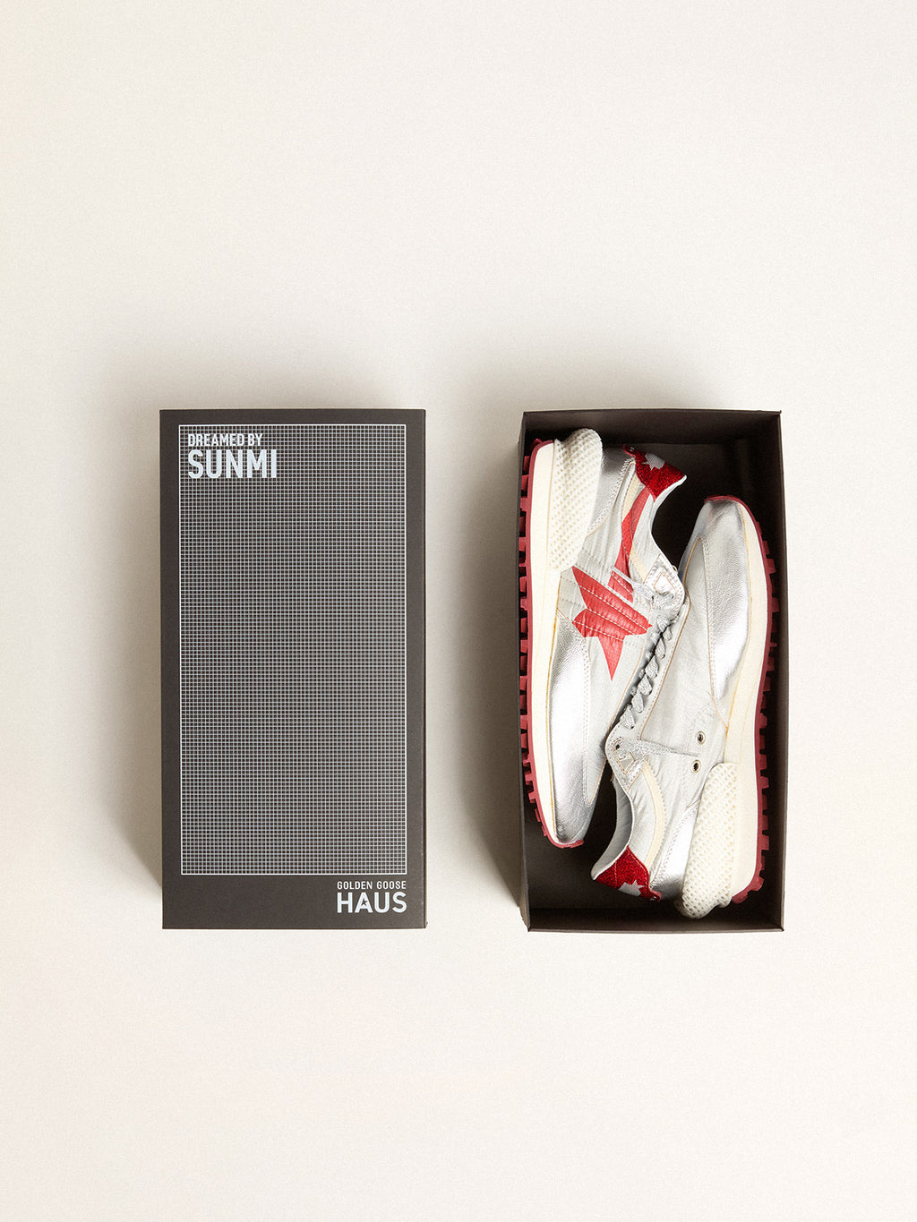 Exclusive HAUS of Dreamers women's Marathon with silver glitter upper| Golden Goose