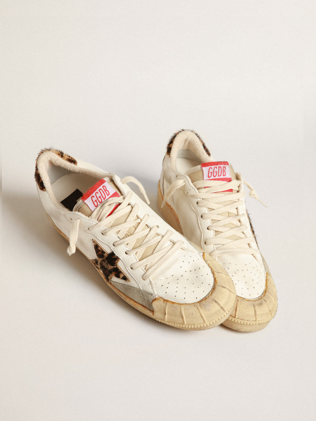 Ball Star in nappa with leopard-print pony skin star and heel tab| Golden Goose