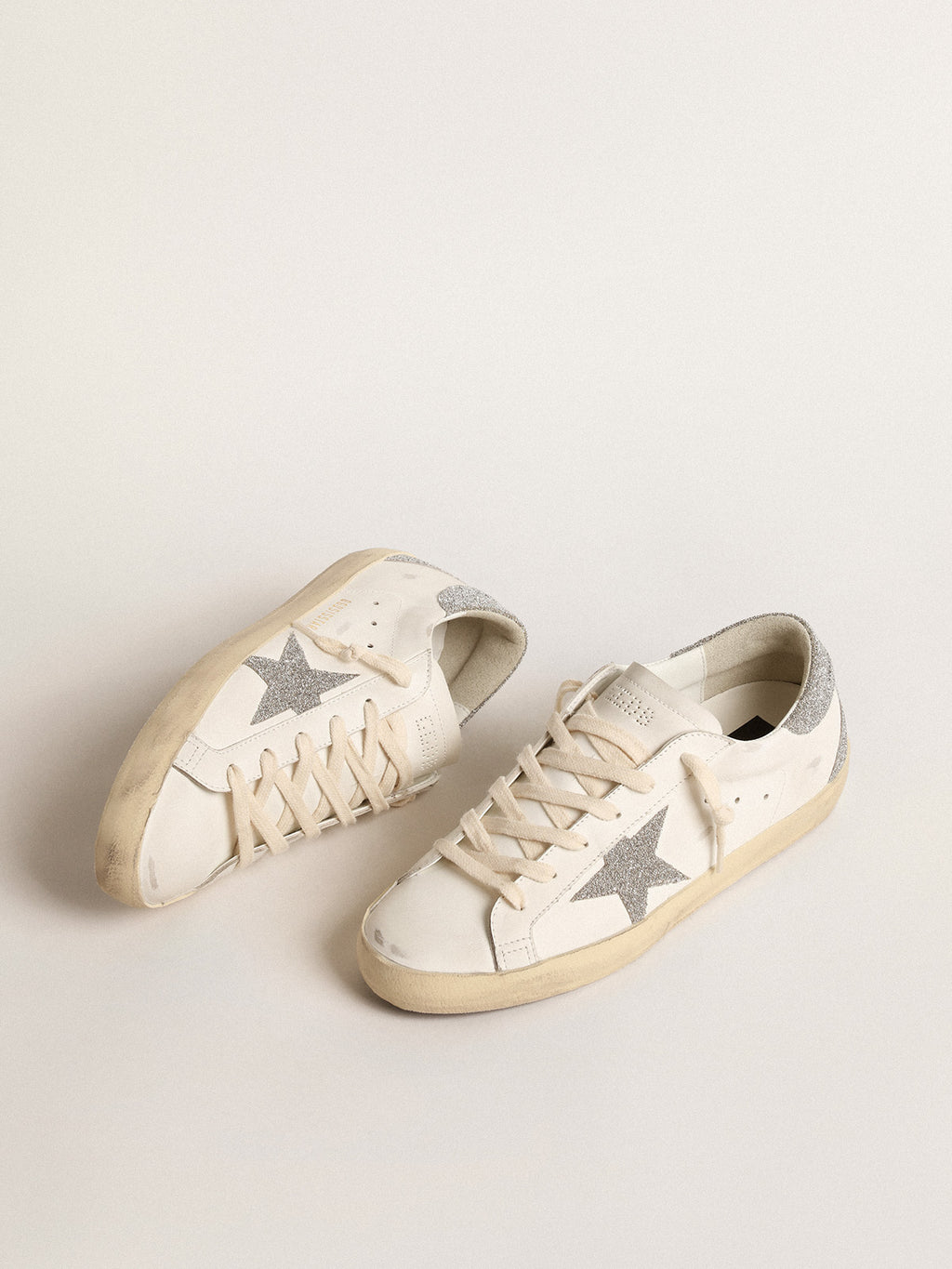 Super-Star with a silver Swarovski crystal star and heel tab| Golden Goose