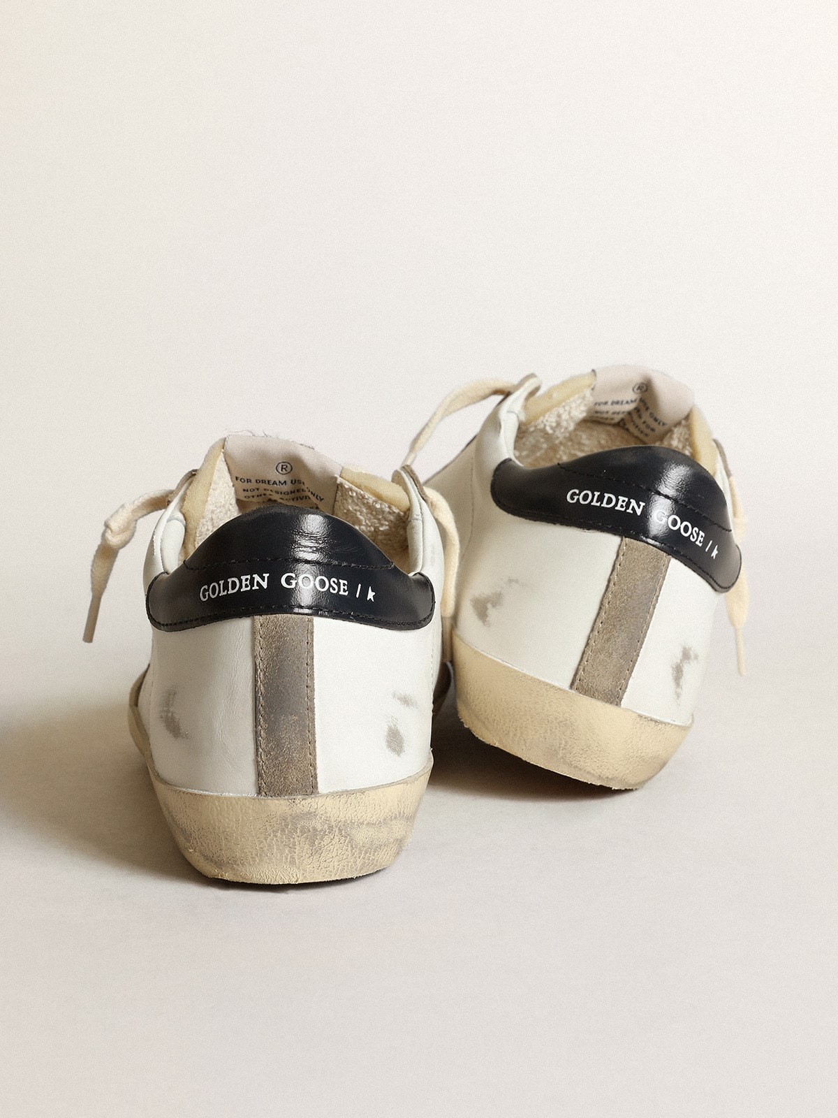 Women's Super-Star with perforated star and midnight blue heel tab| Golden Goose