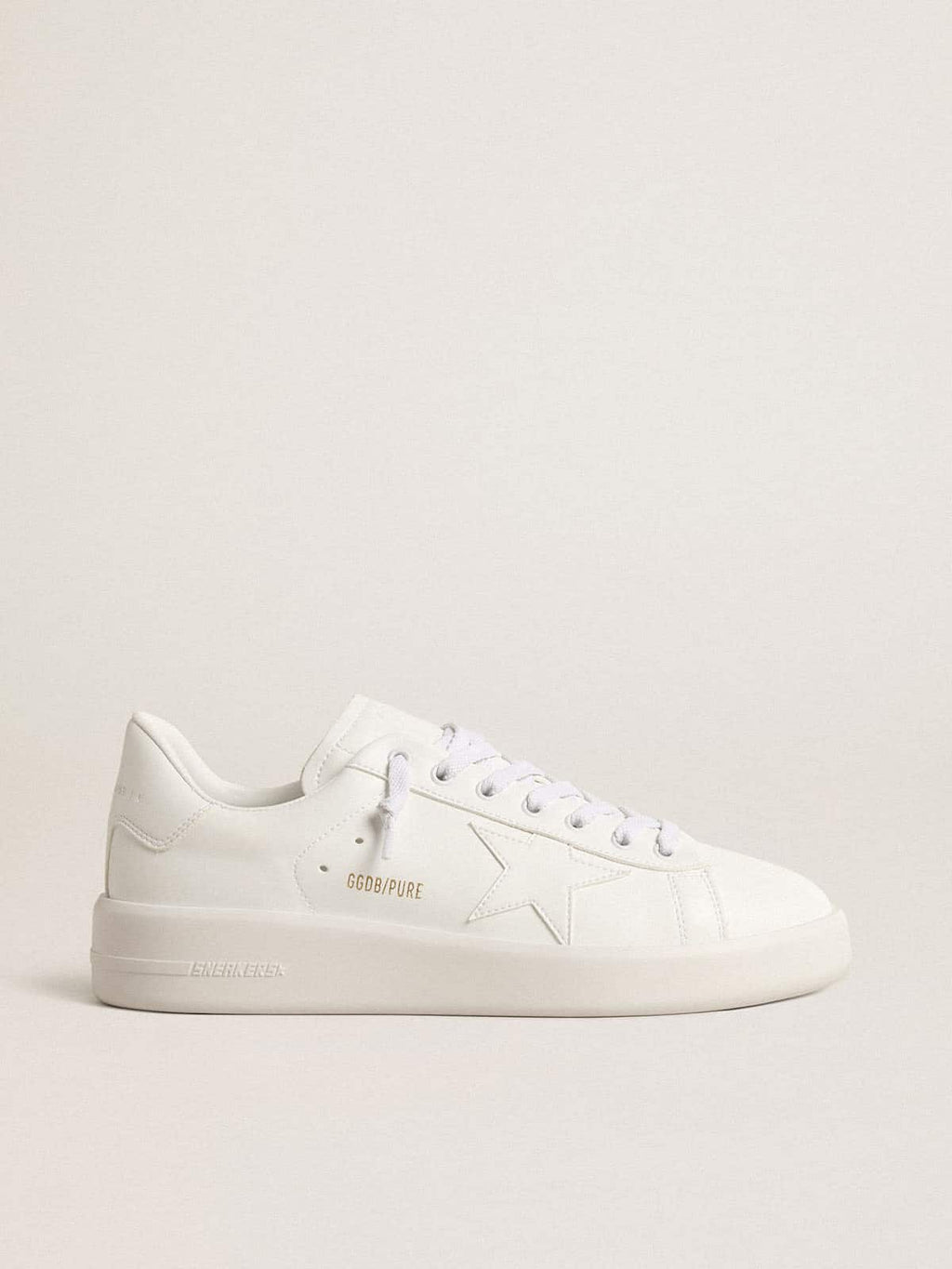 Women's bio-based Purestar with white star and heel tab| Golden Goose