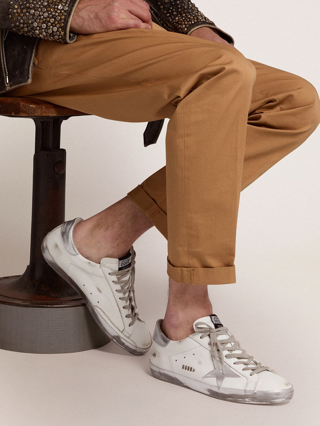 Men's Super-Star with laminated star and heel tab| Golden Goose