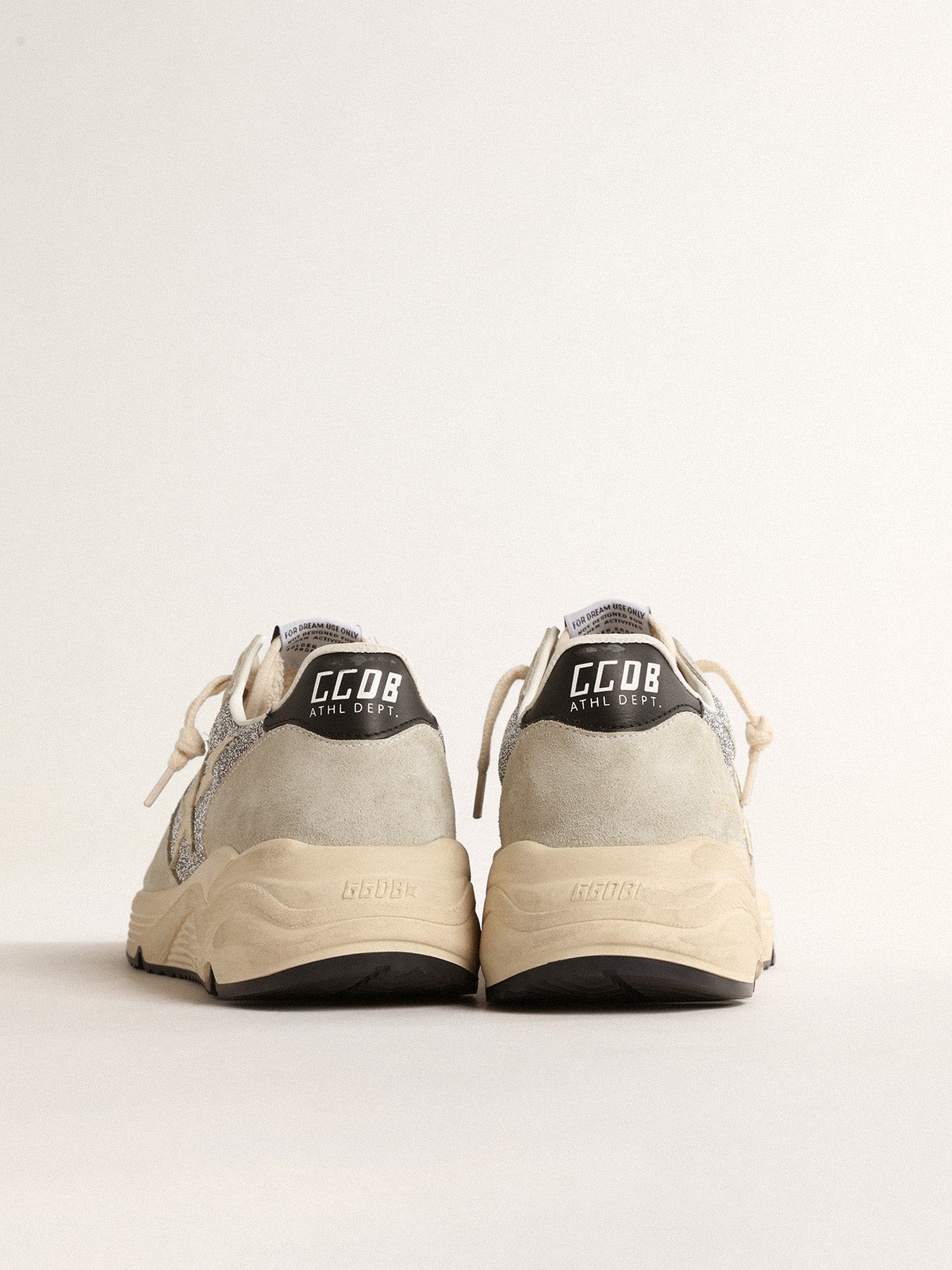 Running Sole in Swarovski crystals and suede with ivory star| Golden Goose
