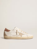 Super-Star with a suede star and peach-pink glitter heel tab| Golden Goose