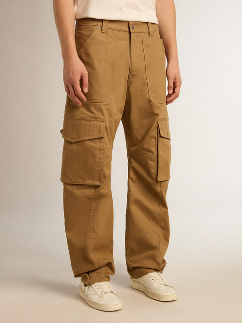 Beige khaki cargo pants| Golden Goose