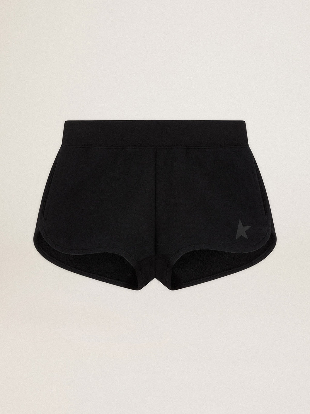 Women's black shorts with tone-on-tone star| Golden Goose