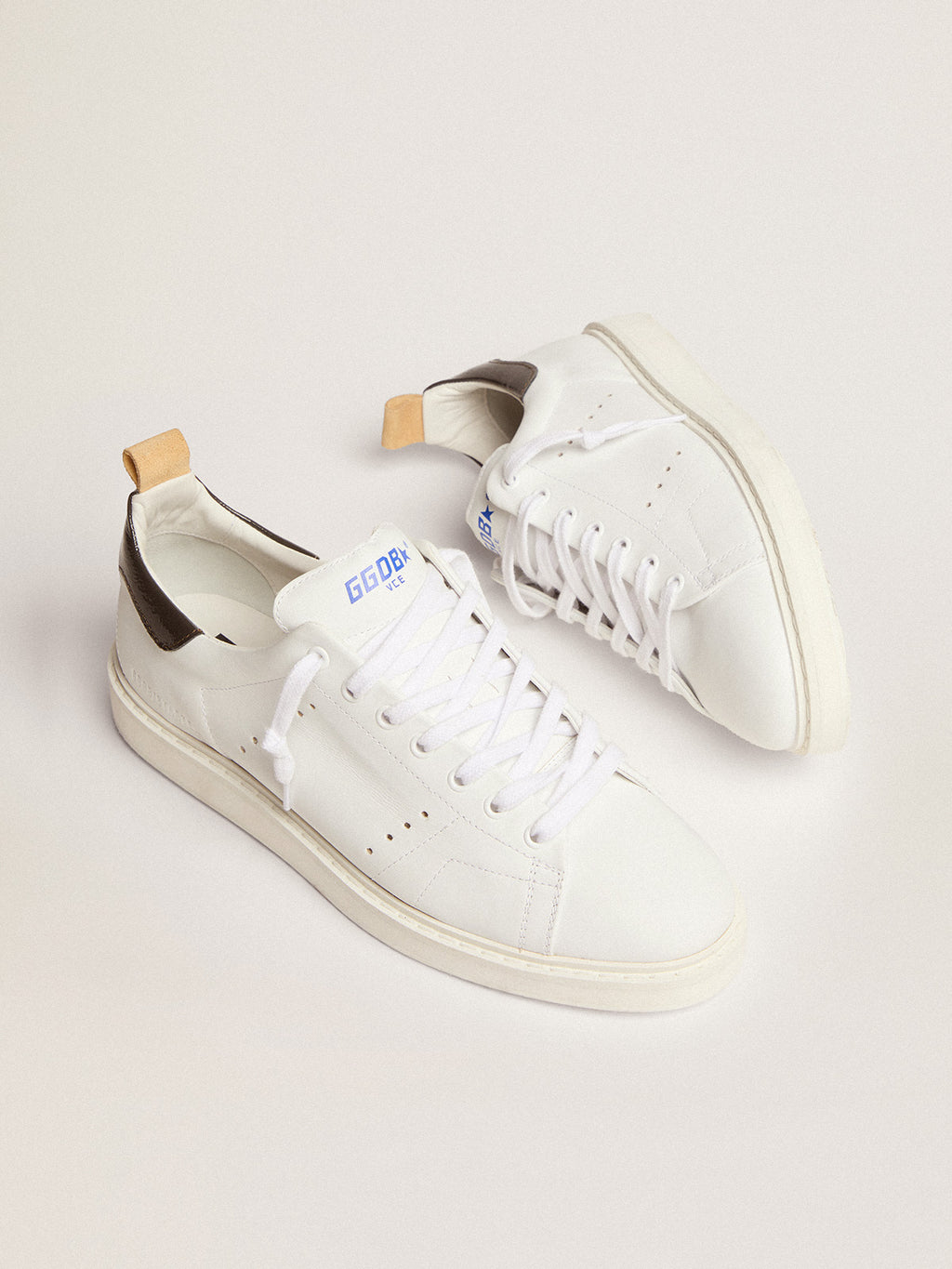 Men's Starter in white naplack with painted leather heel tab| Golden Goose