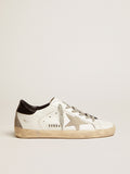 Women's Super-Star with black heel tab and metal stud lettering| Golden Goose